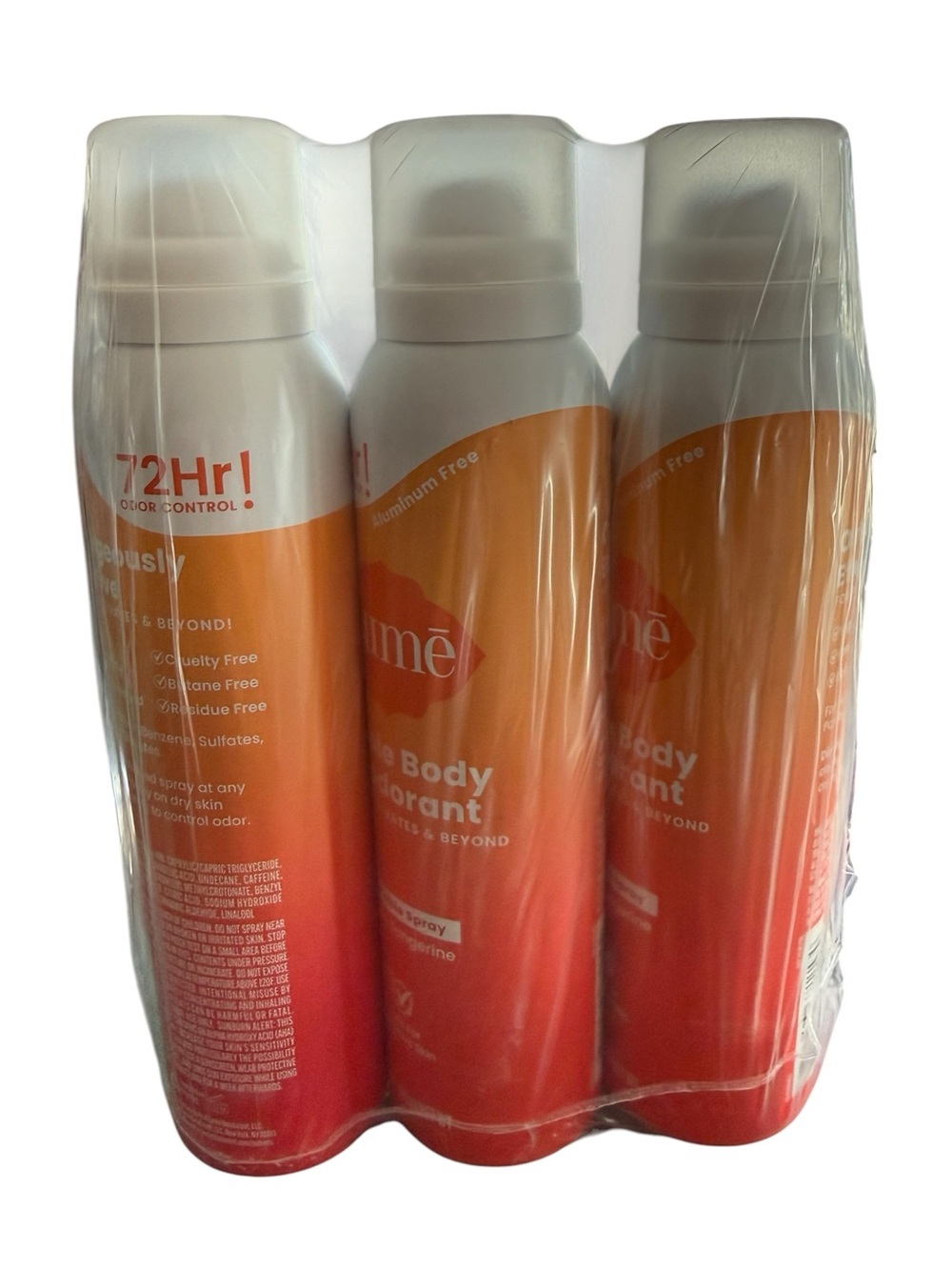 NEW Lume Whole‎ Body Deodorant in Clean Tangerine-Lot Of 3